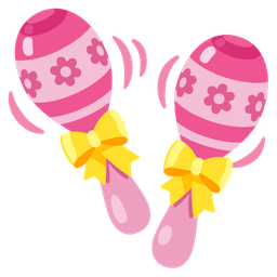 heart with ribbon and maracas