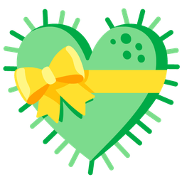 heart with ribbon and microbe