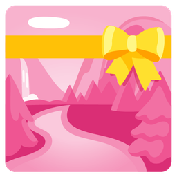 heart with ribbon and national park