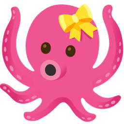 heart with ribbon and octopus