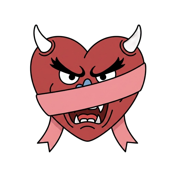 Heart with ribbon and Ogre