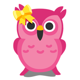 heart with ribbon and owl