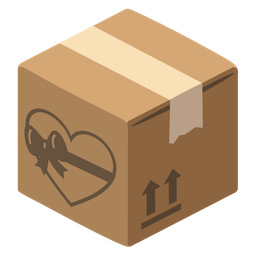 heart with ribbon and package