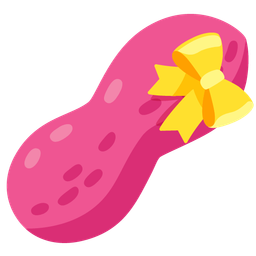 heart with ribbon and peanuts