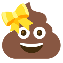 heart with ribbon and pile of poo