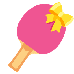 heart with ribbon and ping pong