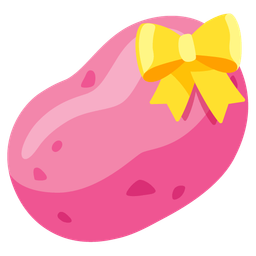 heart with ribbon and potato