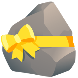 heart with ribbon and rock