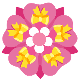 heart with ribbon and rosette