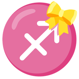 heart with ribbon and Sagittarius