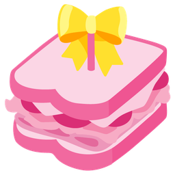 heart with ribbon and sandwich