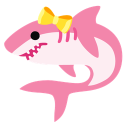heart with ribbon and shark