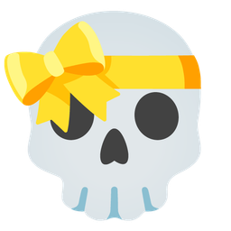 heart with ribbon and skull