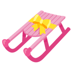 heart with ribbon and sled