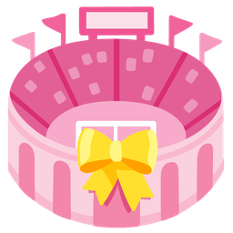 heart with ribbon and stadium