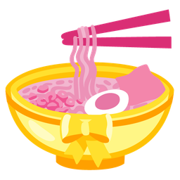 heart with ribbon and steaming bowl