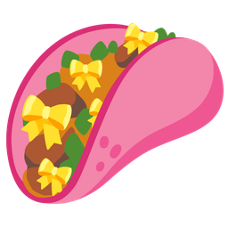 heart with ribbon and taco