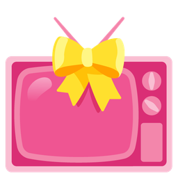 heart with ribbon and television