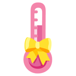 heart with ribbon and thermometer