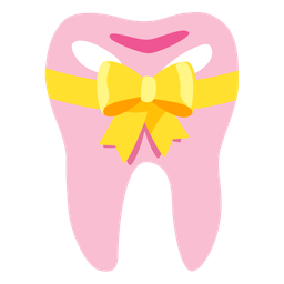 heart with ribbon and tooth