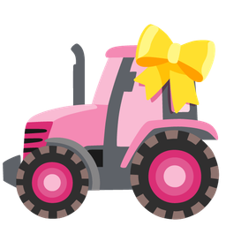 heart with ribbon and tractor