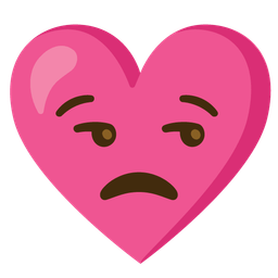 heart with ribbon and unamused face