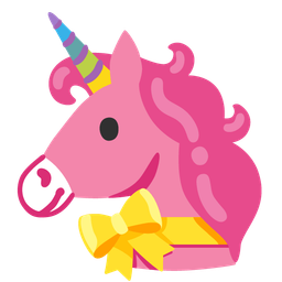 heart with ribbon and unicorn