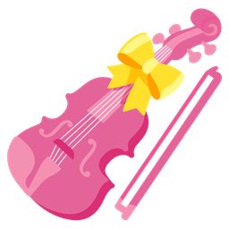 heart with ribbon and violin