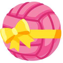 heart with ribbon and volleyball