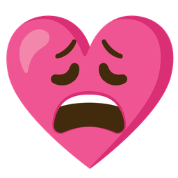 heart with ribbon and weary face