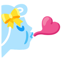 heart with ribbon and wind face