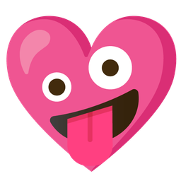 Heart with ribbon and Zany face
