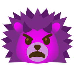 Hedgehog and Angry face with horns