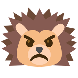 hedgehog and angry face