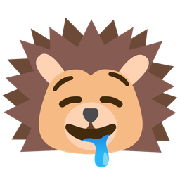 hedgehog and drooling face