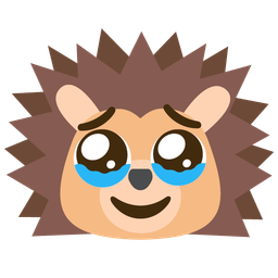 Hedgehog and Face holding back tears