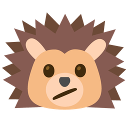 Hedgehog and Face with diagonal mouth