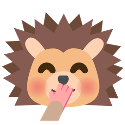 Hedgehog and Face with hand over mouth