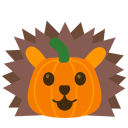 Hedgehog and Jack-o-lantern