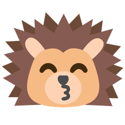 Hedgehog and Kissing face with smiling eyes
