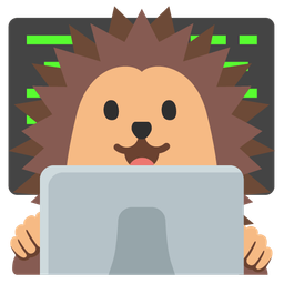 Hedgehog and Laptop