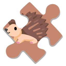Hedgehog and Puzzle piece