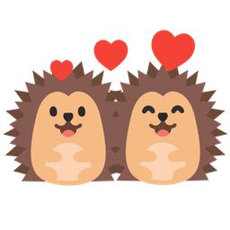 hedgehog and revolving hearts