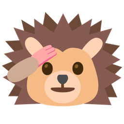 Hedgehog and Saluting face