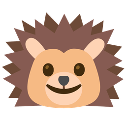 Hedgehog and Slightly smiling face
