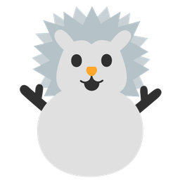Hedgehog and Snowman without snow