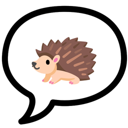 Hedgehog and Speech balloon