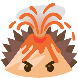 hedgehog and volcano