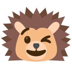 Hedgehog and Winking face