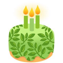 herb and birthday cake